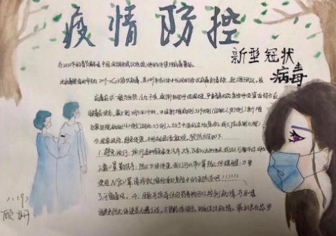 冠状病毒科学防疫手抄报漂亮模板